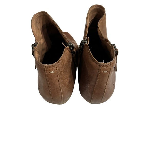 Frye Judith Zip Casual Ankle Booties Womens Size 7 M Cognac Brown Leather - Picture 5 of 7